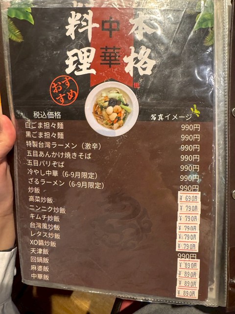 龍城 半田駅前店 メニュー